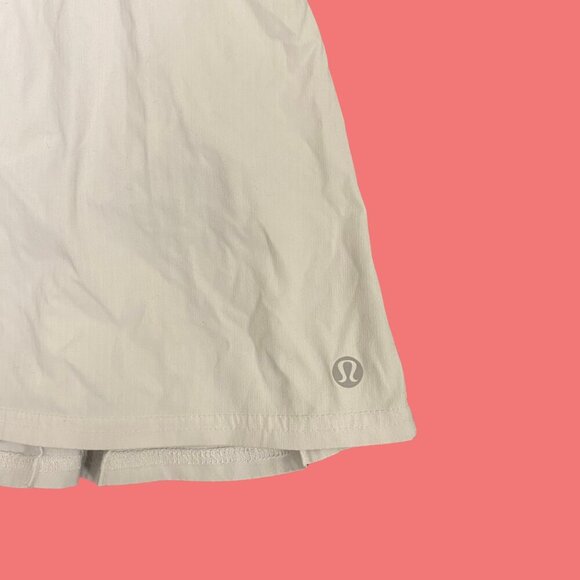 Lululemon White Pleated Athletic Skort (Size 4 Tall) Built-In Shorts - Tennis - Picture 9 of 10